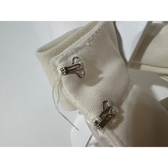 After Six High Neck Halter Backless Bridesmaid Formal Dress Ivory Size 14R 6827 - Picture 12 of 16